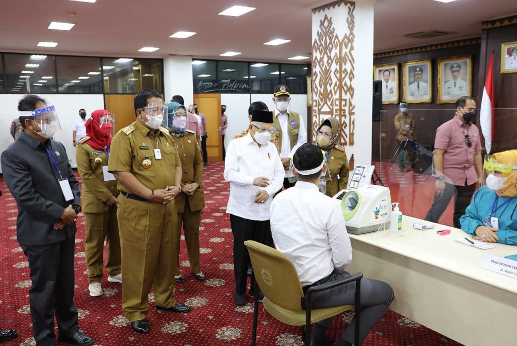 Pelaksanaan Tahapan Vaksinasi di Lampung Dinilai Wapres K.H. Ma’ruf Sangat Baik