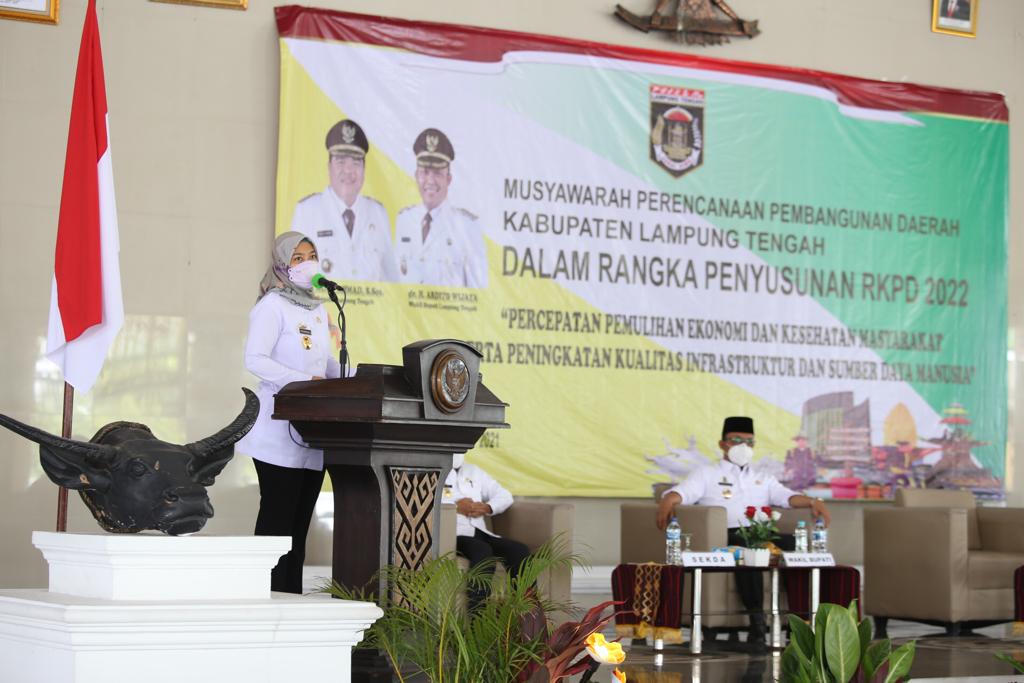 Musrenbang RKPD Lampung Tengah 2022, Wagub Chusnunia Dorong Program Pertanian Disinergikan dengan Kartu Petani Berjaya