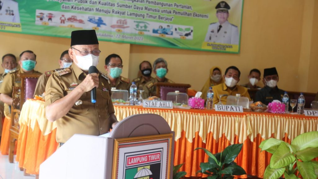 Bupati Lampung Timur Buka Acara  Musyawarah Perencanaan Pembangunan (MUSRENBANG) Tingkat Kecamatan