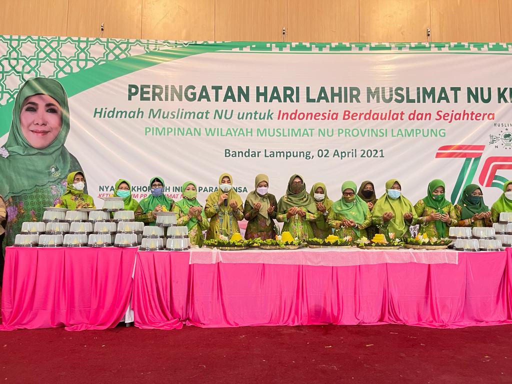 PW Muslimat Nahdlatul Ulama Lampung Gelar Perayaan Harlah ke 75 Tahun