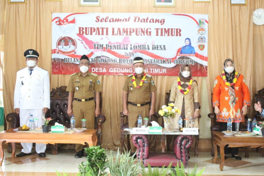 Bupati Lampung Timur M Dawam Rahardjo Membuka Acara Lomba Desa dan Bulan Bhakti Gotong Royong Masyarakat (BBGRM)