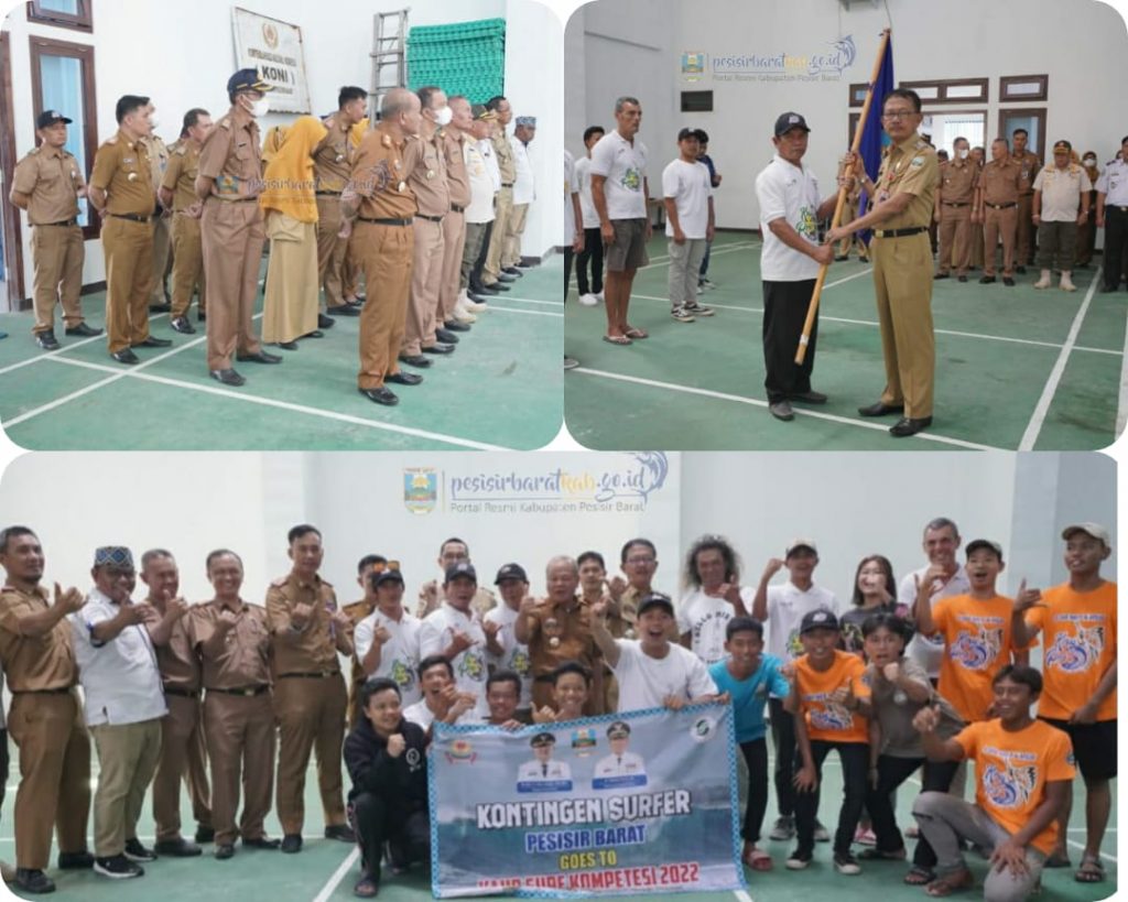 20 Atlet Peselancar Pesisir Barat Lampung, Ikut Berkompetisi Di festival Gurita dan Surfing Kabupaten Kaur Provinsi Bengkulu.