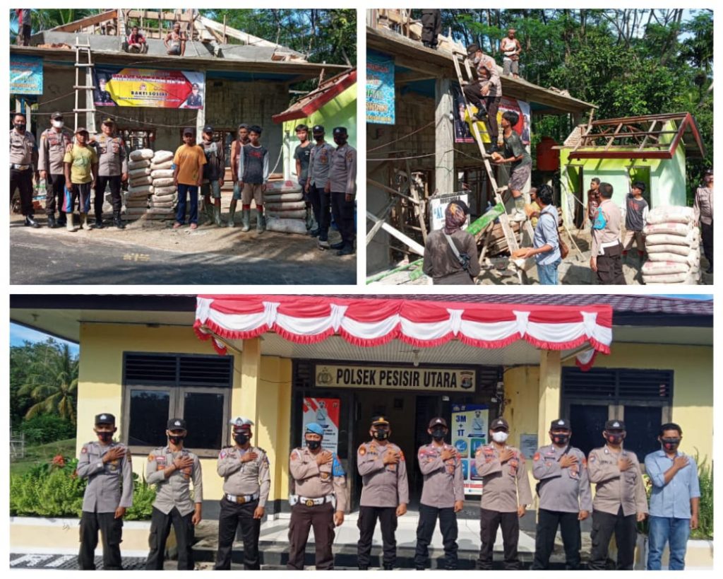 Polisi Sektor Pesisir Utara Kabupaten Pesisir Barat Provinsi Lampung Gelar Bhakti Sosial.