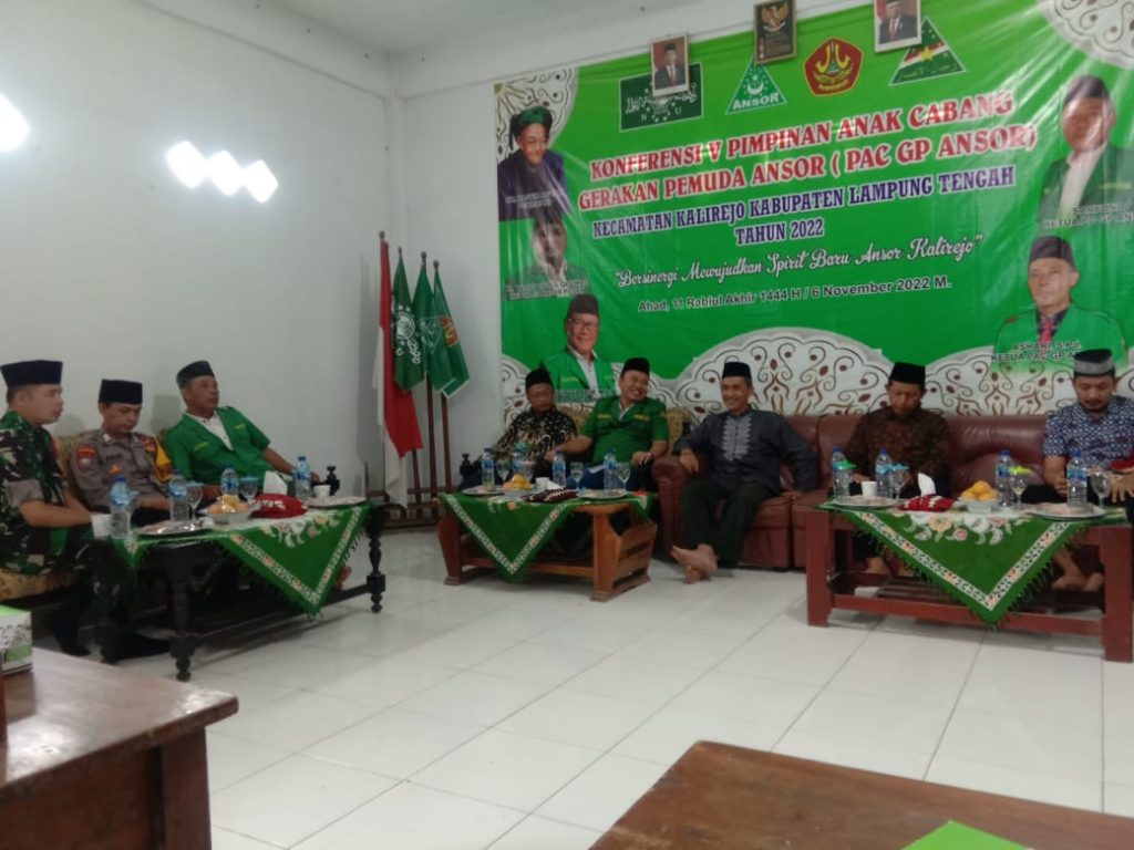 Usung Tema Bersinergi Mewujudkan Spirit Baru Ansor Kalirejo, PAC GP Ansor Kalirejo, Lampung Tengah, Gelar Konferancab ke-V