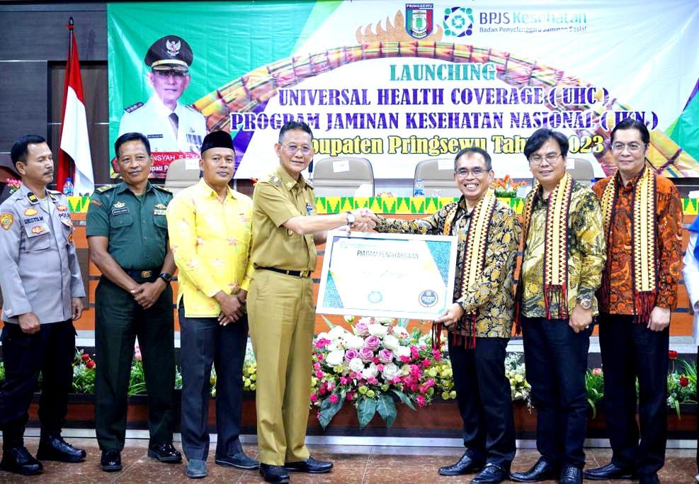 Pringsewu Deklarasi-Launching (UHC) Program Jaminan Kesehatan, Dewas BPJS Kesehatan Siruaya Utamawan Beri Pesan Tegas