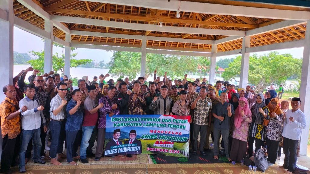 Petani Ingin Makmur dan Maju, Pemuda dan Petani Lampung Tengah Deklarasi Dukung Anies – Muhaimin Sebagai Capres Cawapres 2024