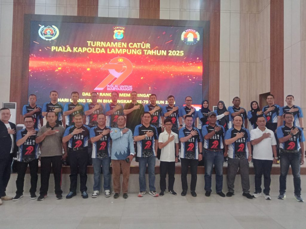 HUT Bhayangkara ke-79, Polda Lampung dan PWI Gelar Turnamen Catur Kapolda Cup