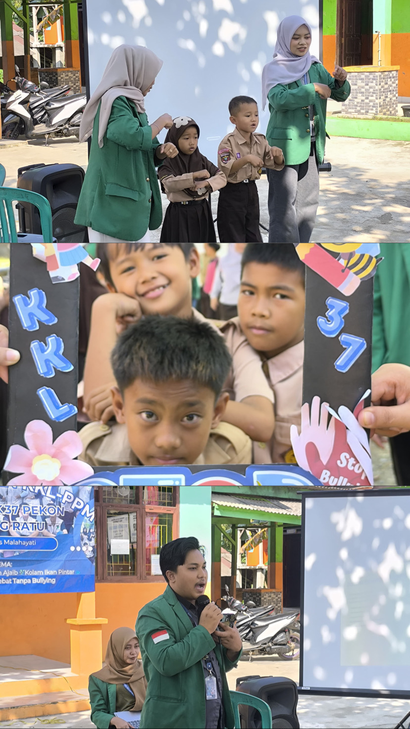 MAHASISWA KKL-PPM UNMAL GELAR PENYULUHAN ANTI-BULLYING DI SDN 1 PEKON PADANG RATU