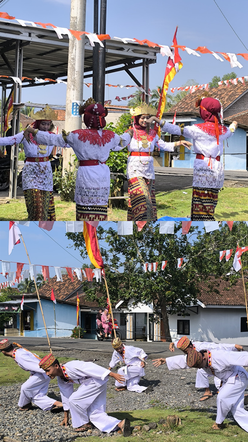 HIDUPKAN KEMBALI BUDAYA LAMPUNG MELALUI TARI PEDANG DAN TATI SIGEGH PENGUNTEN MAHASISWA KKL-PPM GELAR PEMBUKAAN LOMBA 17 AGUSTUS MEMPERINGATI HUT RI KE- 80 DI PEKON PADANG RATU BERTEMAKAN BUDAYA LAMPUNG